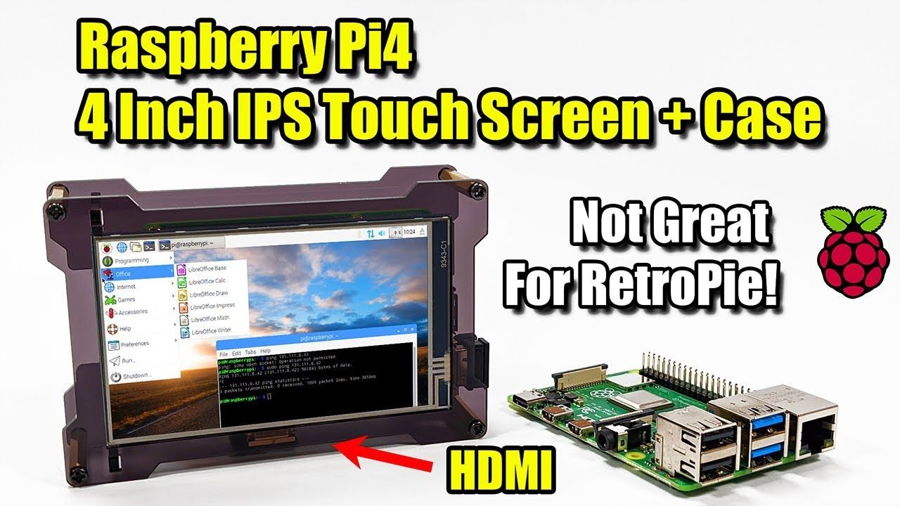 Miuzei Raspberry Pi 4 4 Inch IPS Touch Screen and Case Review – Not Good For RetroPie!