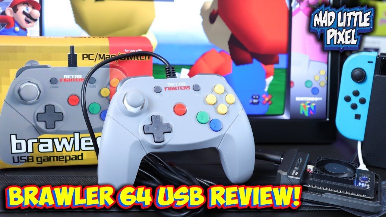 Retro Fighters Brawler 64 USB Review – Test With Pi 4 Retropie & Nintendo Switch!