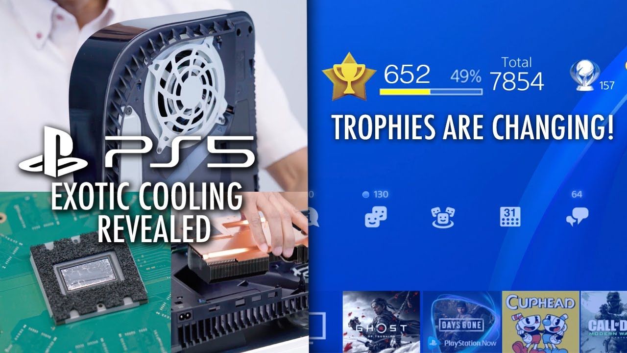 PS5 Disassembly: Liquid Metal Cooling, Massive Heat Sink. | PSN Trophy Levels Can Go Past 100 Now!