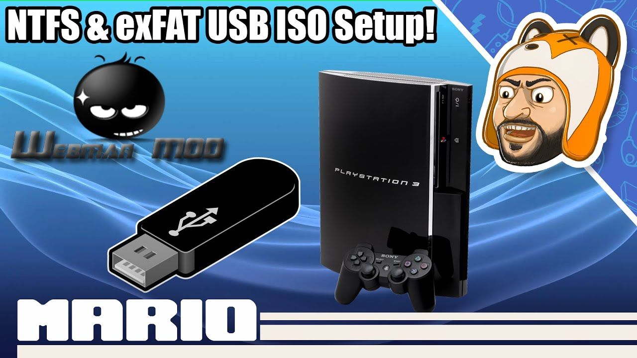 Using NTFS & exFAT USB Drives on webMAN MOD | PS1, PS2, PS3, PSP ISO Setup