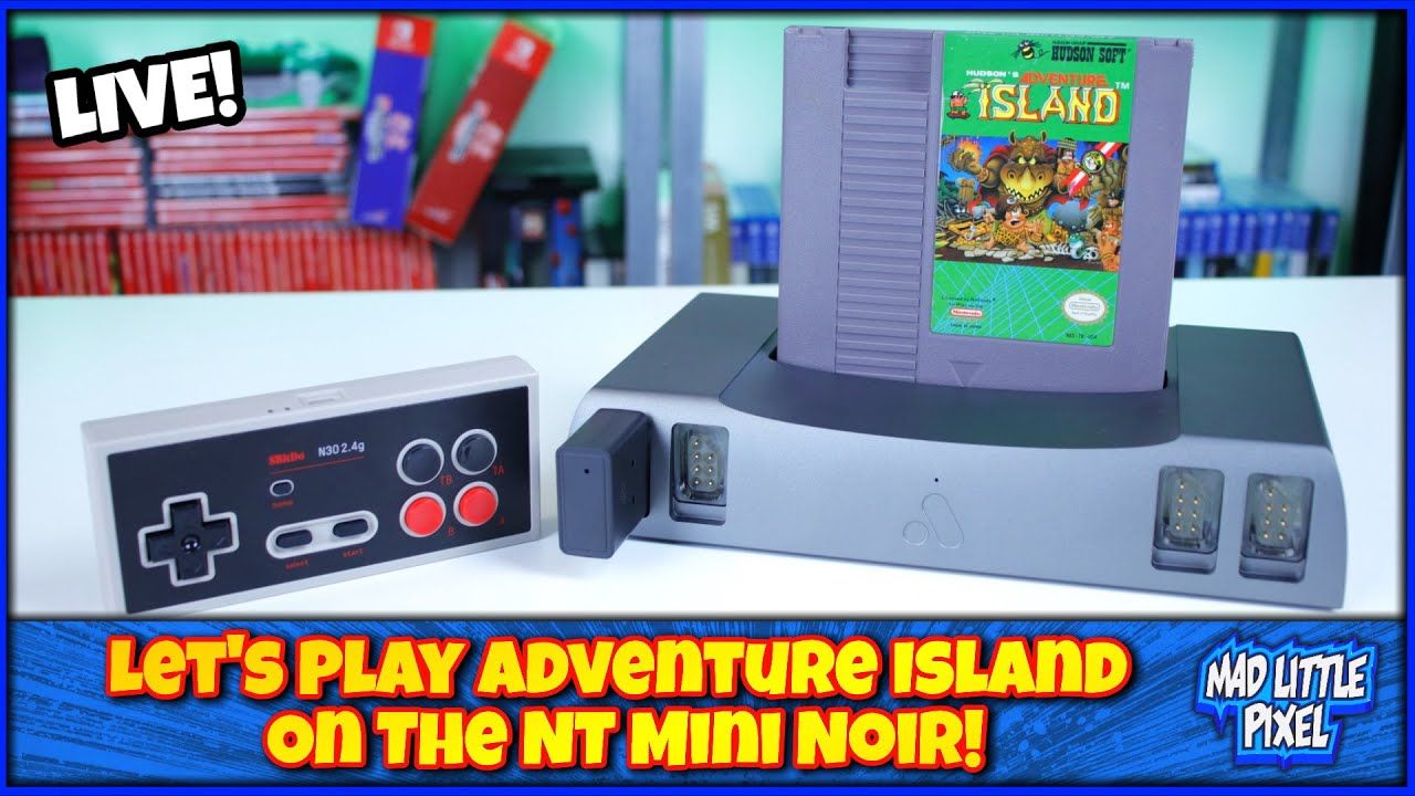 Analogue NT Mini Noir Playing ADVENTURE ISLAND! Madlittlepixel LIVE