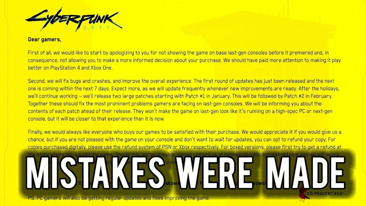 CD Projekt Red mislead Cyberpunk 2077 console customers…and its unacceptable | MVG