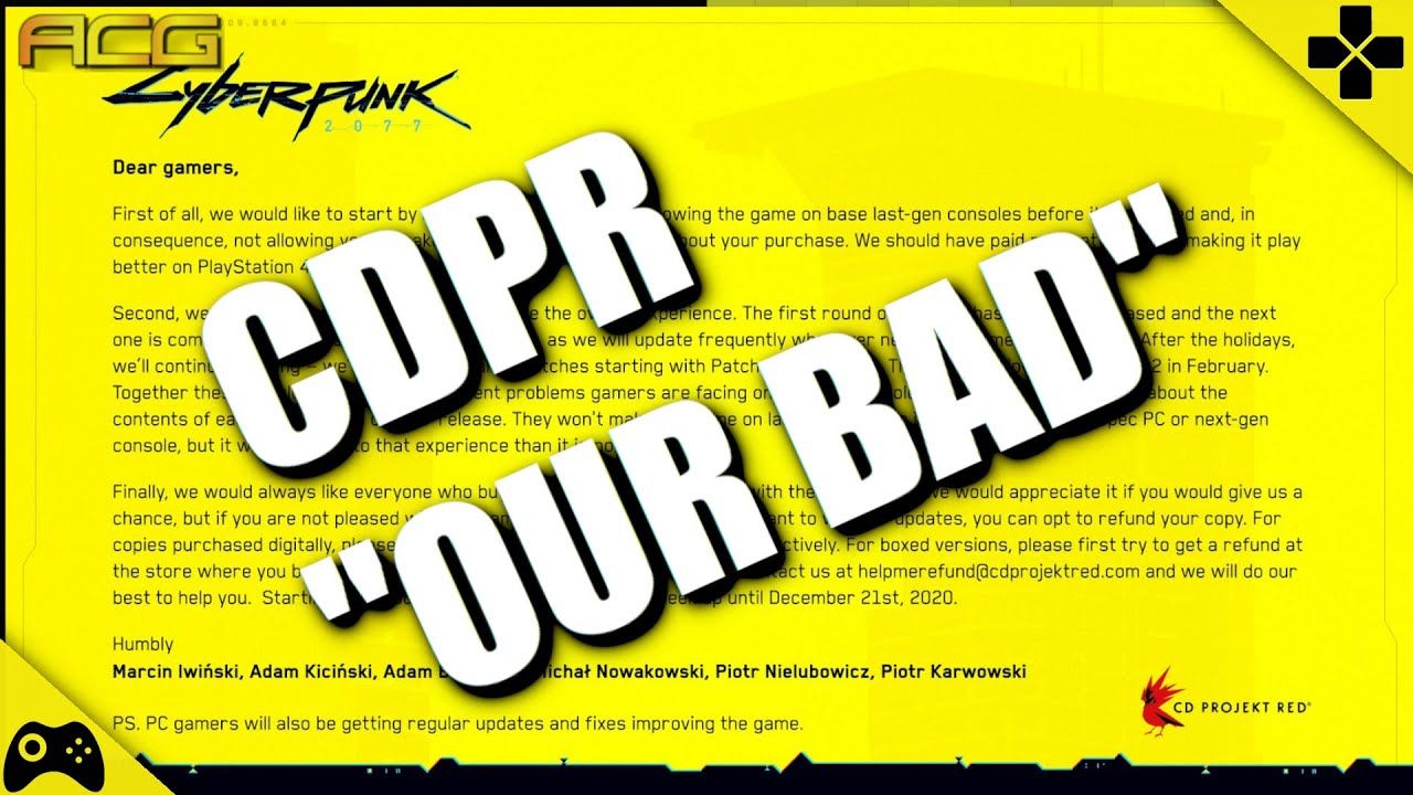 Cyberpunk 2077 Refund Offer and Apology From CDPR – How Reviews CAN Work, Codemasters