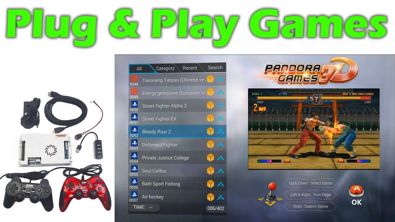Pandora Box 3D Plug & Play 1,000’s of Retro Games!