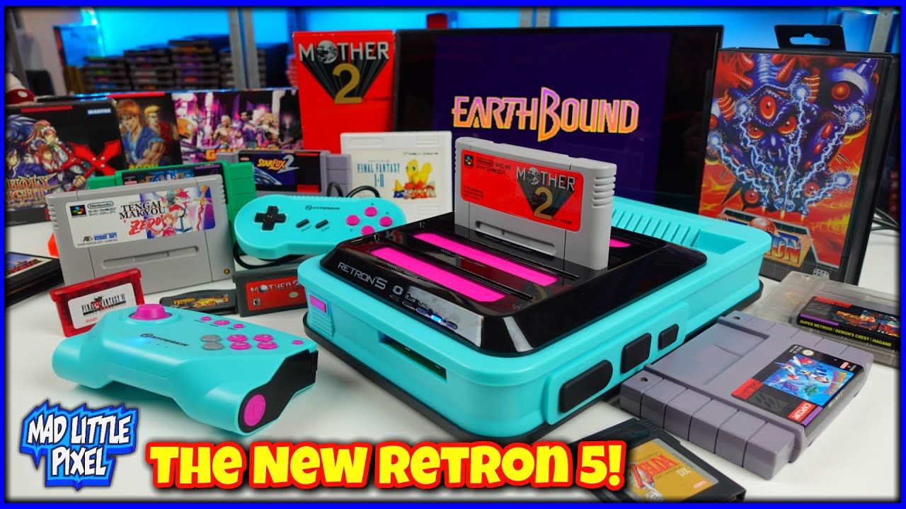 The New Hyperkin Retron 5 Hyper Beach Edition! All In One Retro Console Game Boy, NES, SNES, Genesis