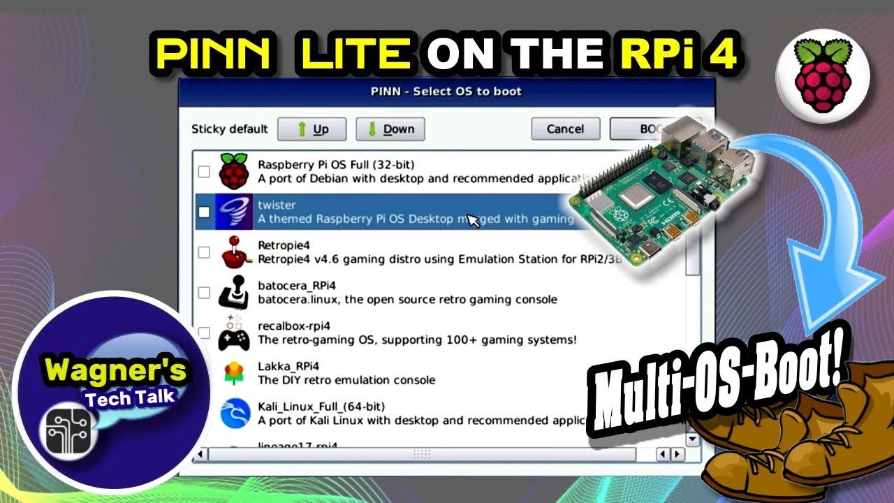 PINN lite on the Raspberry Pi 4: Install and boot Multiple OSes