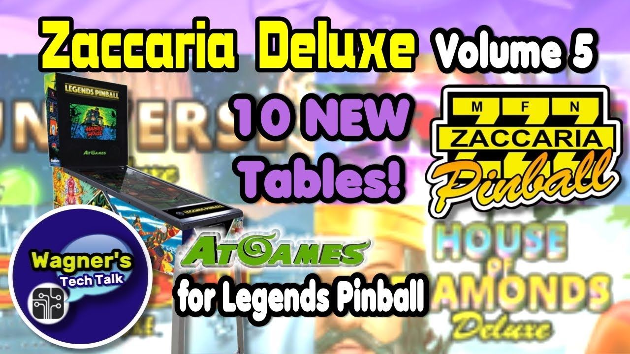 Zaccaria Deluxe Pinball Tables: Volume 5 for the AtGames Legends Pinball (10 tables)