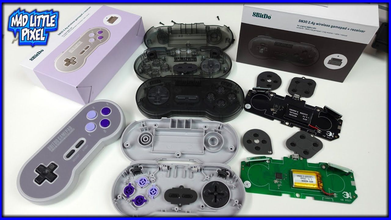 The BEST SNES Controller Has A NEW Version! 8Bitdo Sn30 2.4G Transparent Edition Review & Teardown!