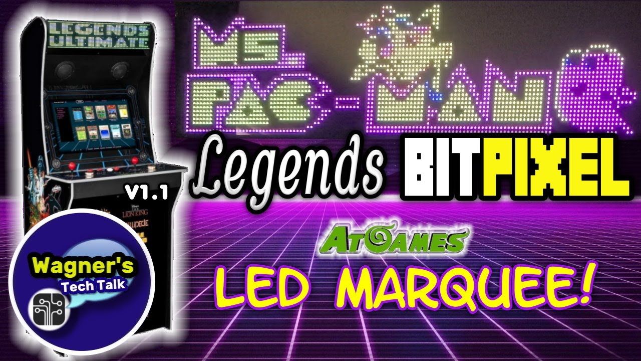 AtGames Legends BitPixel LED Marquee: Unboxing, Setup & Demonstration