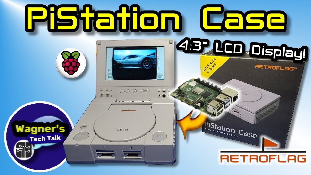 Awesome RetroFlag PiStation Raspberry Pi 4 Case with an LCD Display!