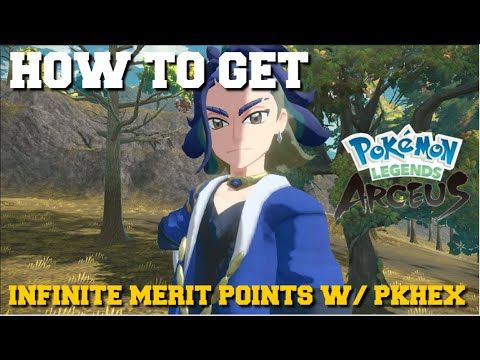HOW TO GET INFINITE MERIT POINTS IN POKEMON LEGENDS ARCEUS WITH PKHEX CHEAT CODES GUIDE!