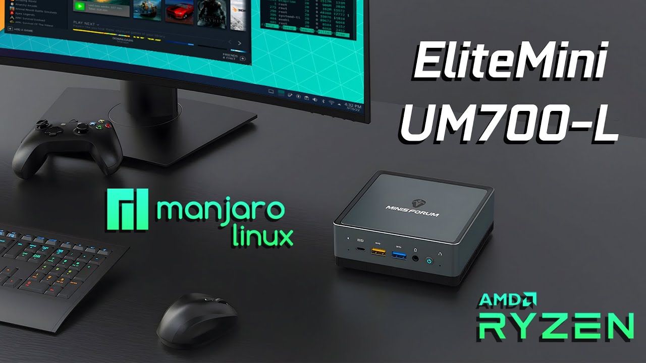 A Tiny Manjaro Linux Powered Ryzen 7 Mini PC! The All-New EliteMini UM700! First Look