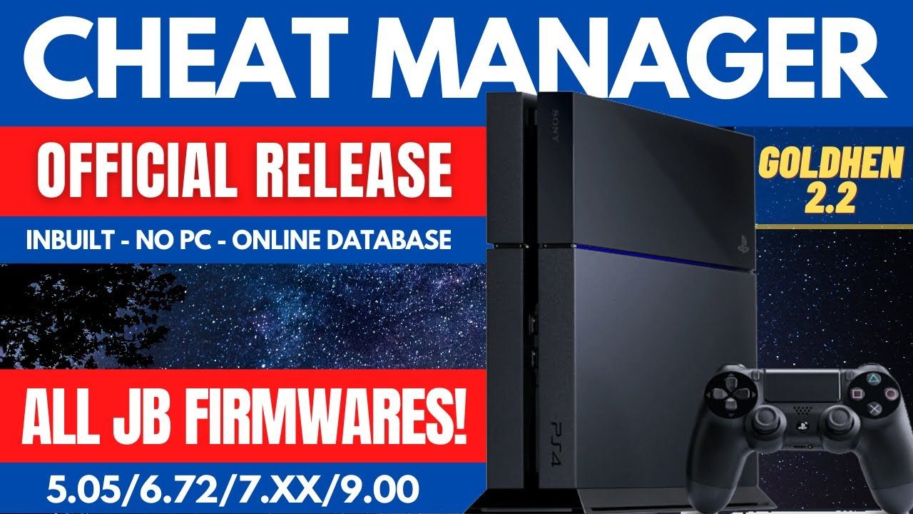 GoldHen Cheat Manager | Official Release | Tutorial | Online Database Updated | PS4 Jailbreak