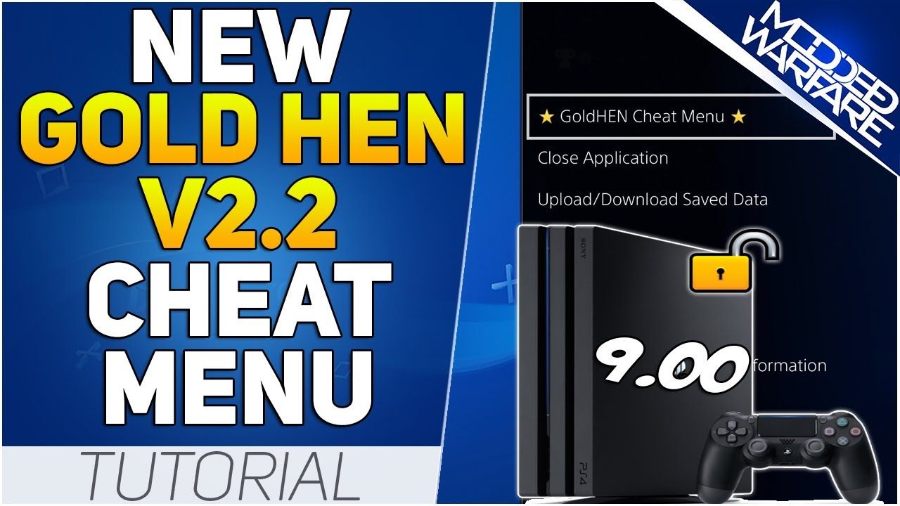 New GoldHEN V2.2 PS4 Cheat Menu Tutorial (9.00 or Lower)