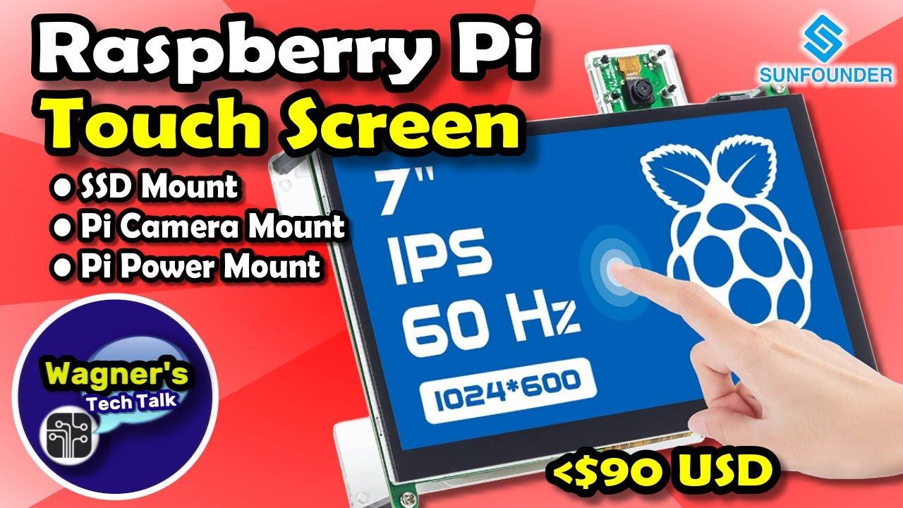 7″ Raspberry Pi Touch Screen case with SSD, Camera & Pi Power Mounts