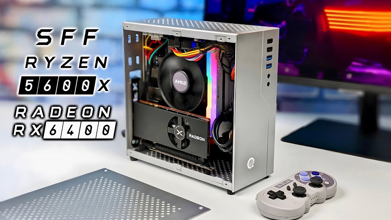 A Tiny PC With An RX 6400+Ryzen 5600X! Big Power Small Foot-Print! Gaming/EMU build
