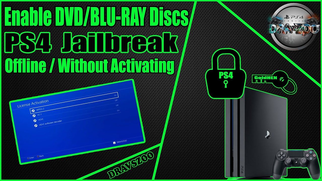 Enable DVD/BLU-RAY Discs on a Jailbroken PS4 Offline Without Activating