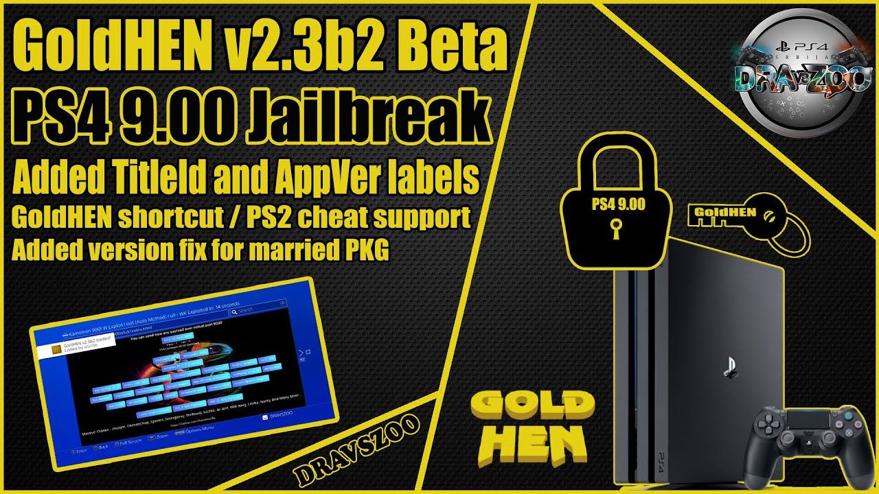 GoldHEN v2.3b2 beta preview! PS4 9.00 Jailbreak | Quick Test