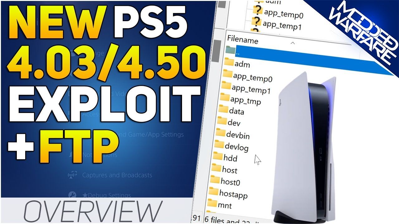 New PS5 Exploit Chain Released with FTP server on 4.03/4.50