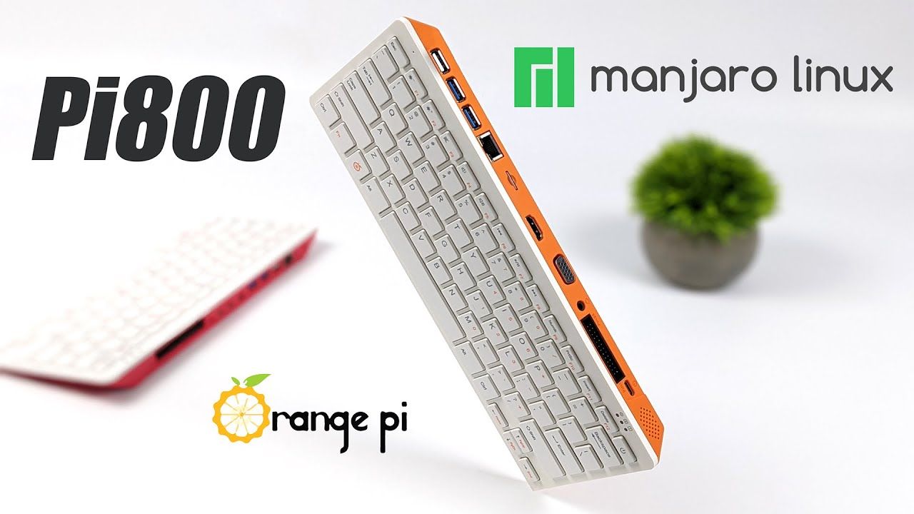 This Keyboard Is Actually A $100 Desktop PC! Pi800 With Manjaro Hands-On