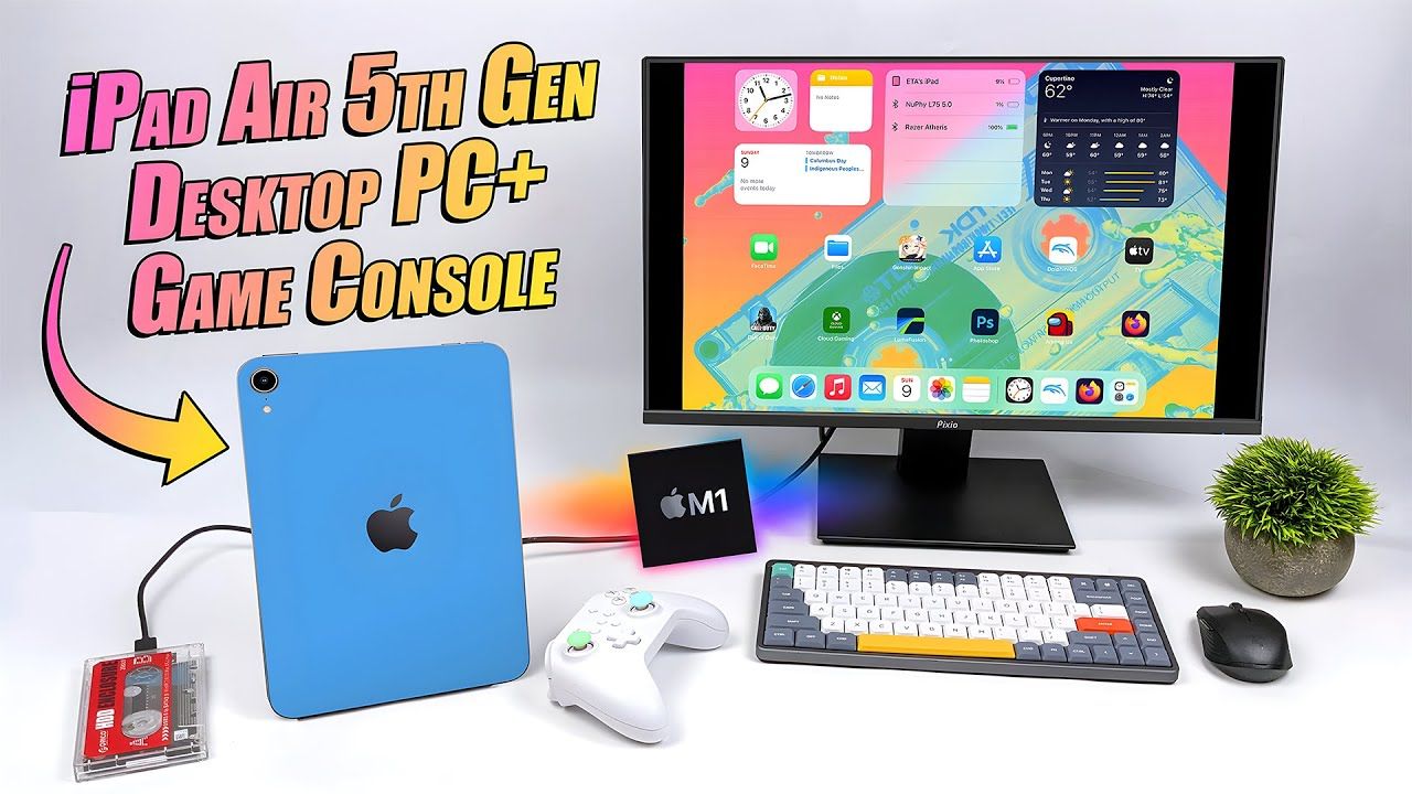We Turned The New M1 iPad Air 5 into A Powerful Desktop PC, Fast Gaming/EMU Console!