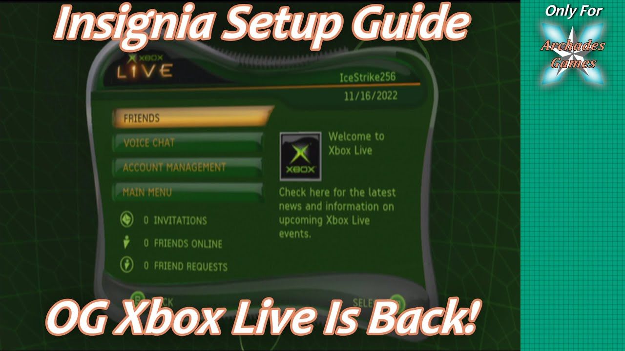 OG Xbox Live Is Back! – Insignia Setup Guide