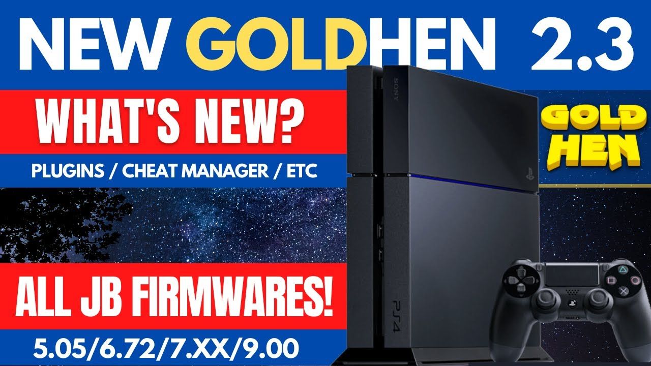 GoldHen 2.3 Released | Plugins | PS4 Jailbreak | All Firmwares | 9.00 | Jailbreak News Video