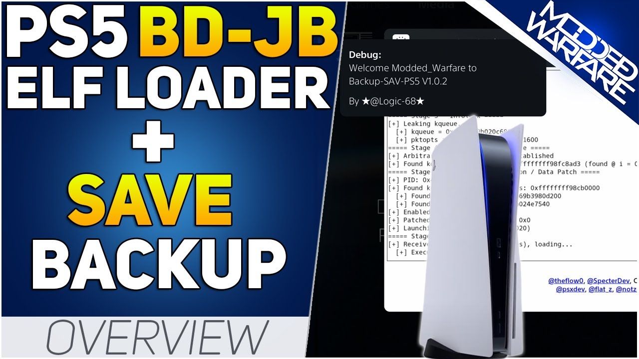 PS5 BD-JB Elf Loader & Save Backup