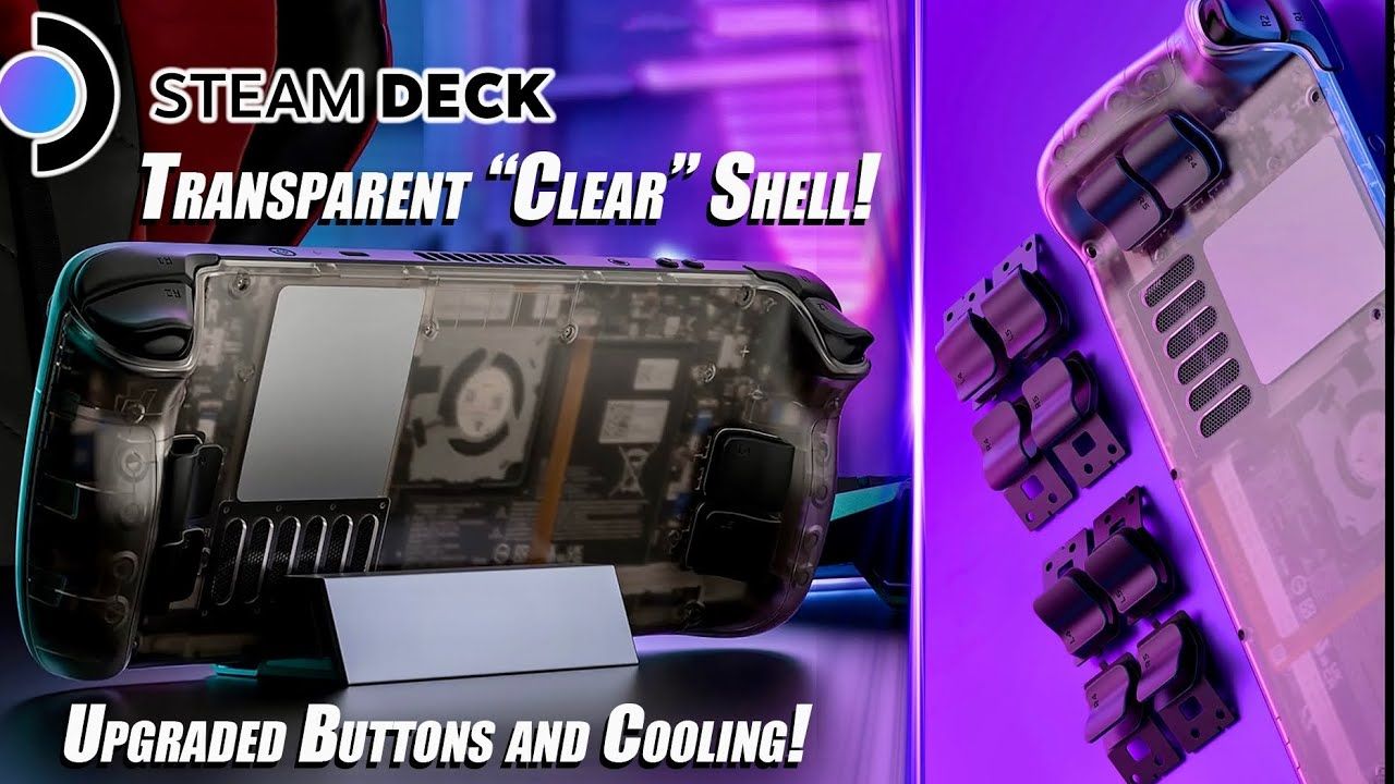 Finally! The Steam Deck Gets Transparent Clear Shells With Upgraded Cooling!