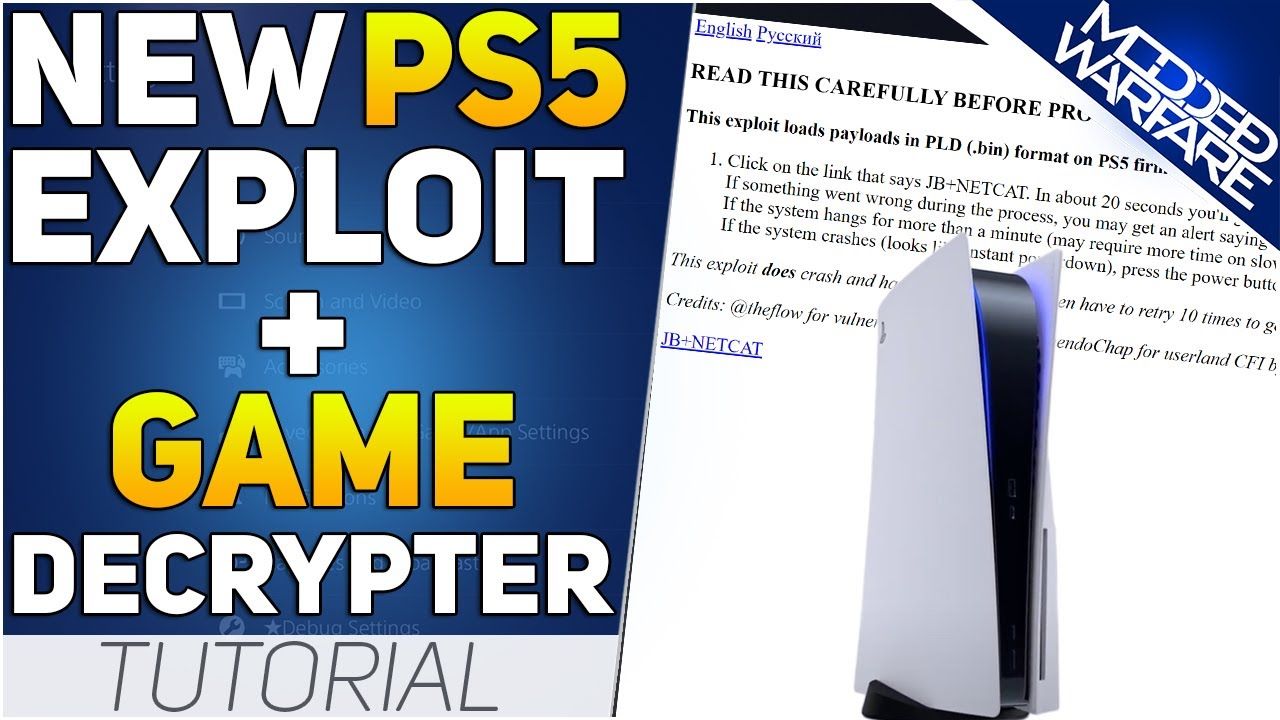 PS5 Jailbreak Update: New Exploit Release with Game Decryption on 4.03