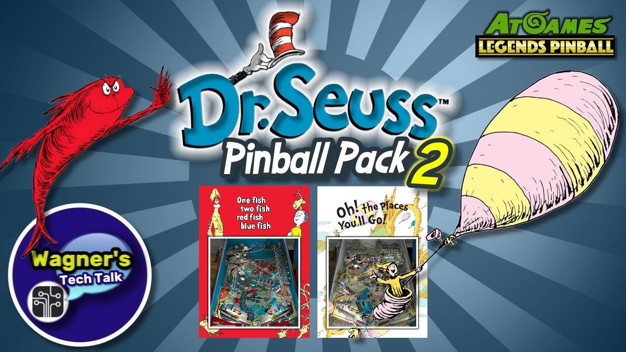 AtGames Dr. Seuss Pinball Pack 2 (Part 2) Legends Pinball: One Fish Two Fish & the places you’ll Go!