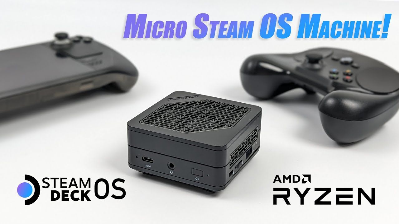 Steam Deck OS On The Worlds Smallest Ryzen Micro Gaming PC! Yeah, It Can Game!