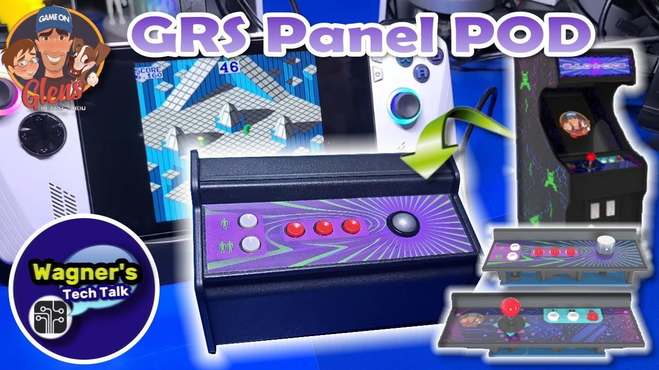GRS Panel POD: Tiny Arcade panel for Build-A-Cade, ROG Ally, Steam Deck or any USB-device!