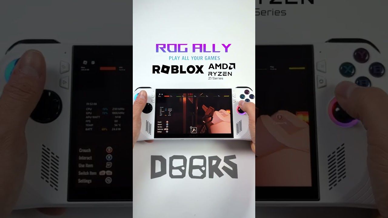 Roblox On The ASUS ROG Ally! Doors, Pets, Bloxburg #shorts