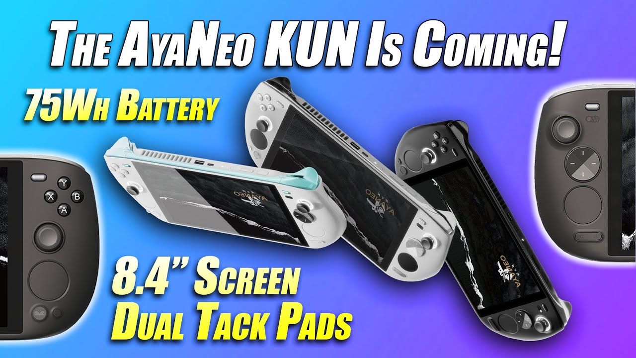 The AyaNeo KUN Has Track Pads, Power & 75Wh Battery! 3 New Hand-Helds Coming Soon