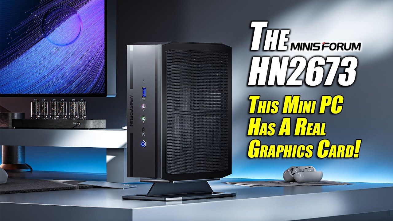 This Mini PC Has A Powerful Dedicated Graphics Card! Minisforum HN2673 Hands-On