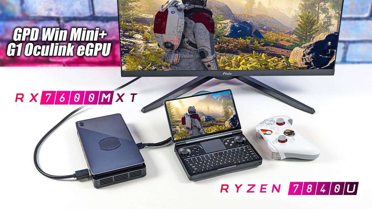 The New GPD Win Mini Transforms Into A 1440P AAA Gaming PC! Oculink 7600M XT