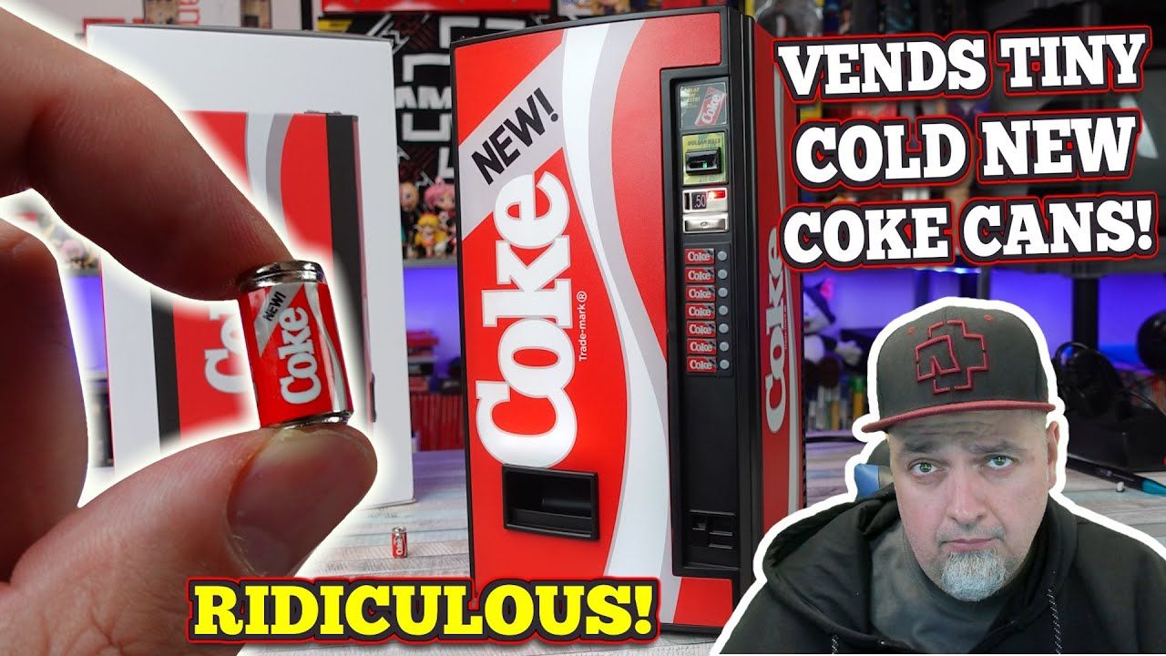 This Is Ridiculous But COOL! Replica NEW Coke Vending Machine For Your Mini Arcade!