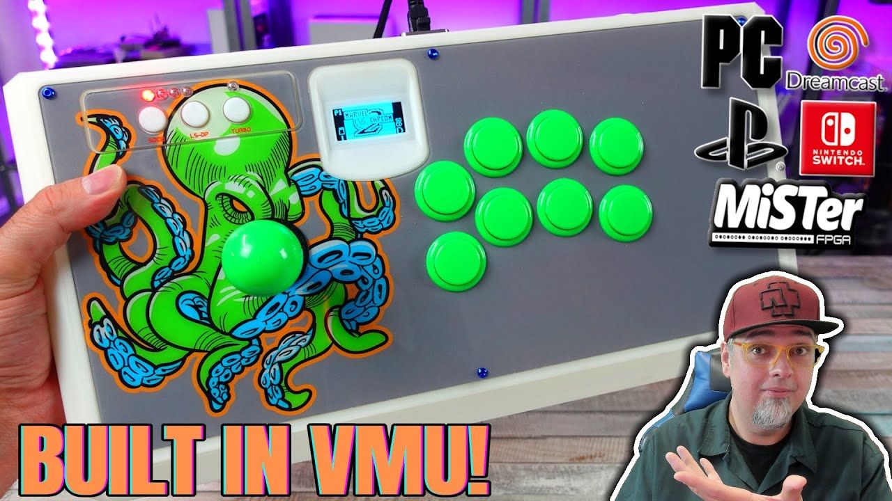 What The HELL? This Arcade Stick Has A Built In VMU For The DREAMCAST! The Octopus!
