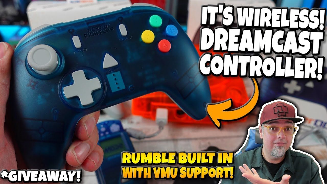 This Is SWEET! NEW Wireless SEGA Dreamcast HALL EFFECT Controller With Rumble Built In!
