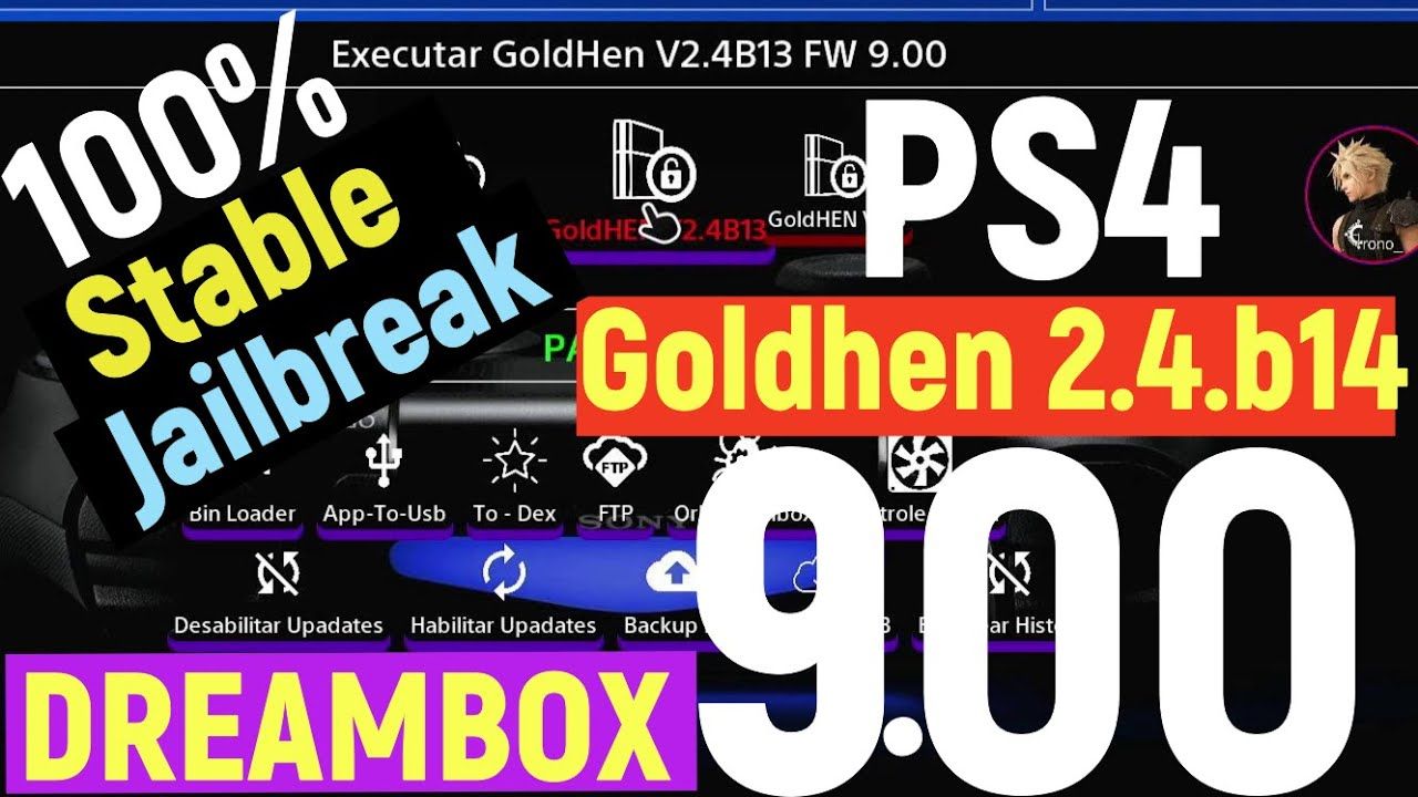 PS4 Jailbreak 9.00 | 100% Stable | Testing Crono Dreambox v14 | Goldhen 2.4.b14