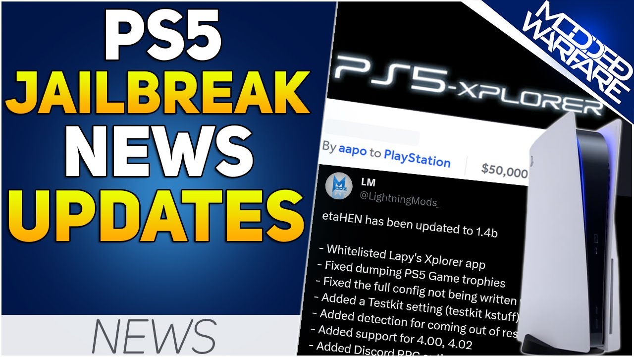 PS5 Jailbreak News: 50K Bounty, etaHEN 1.4, Itemzflow 1.05, PS5 Xplorer & More