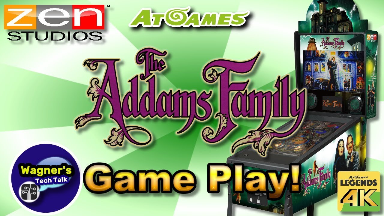 The Addams Family: AtGames Legends Pinball 4KP PRODUCTION Game Play!