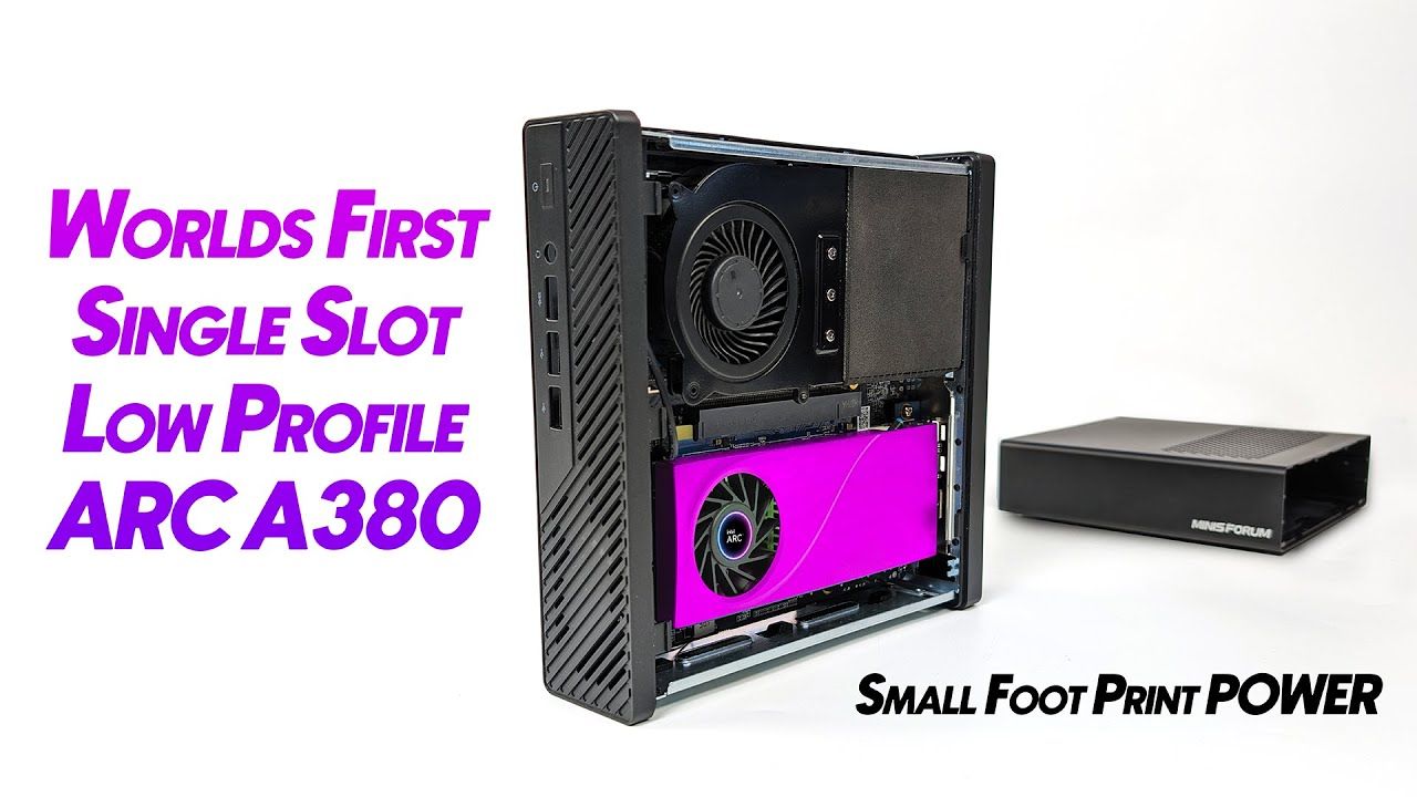 The Worlds First Single Slot Low Profile ARC A380 GPU! Small Foot Print Power