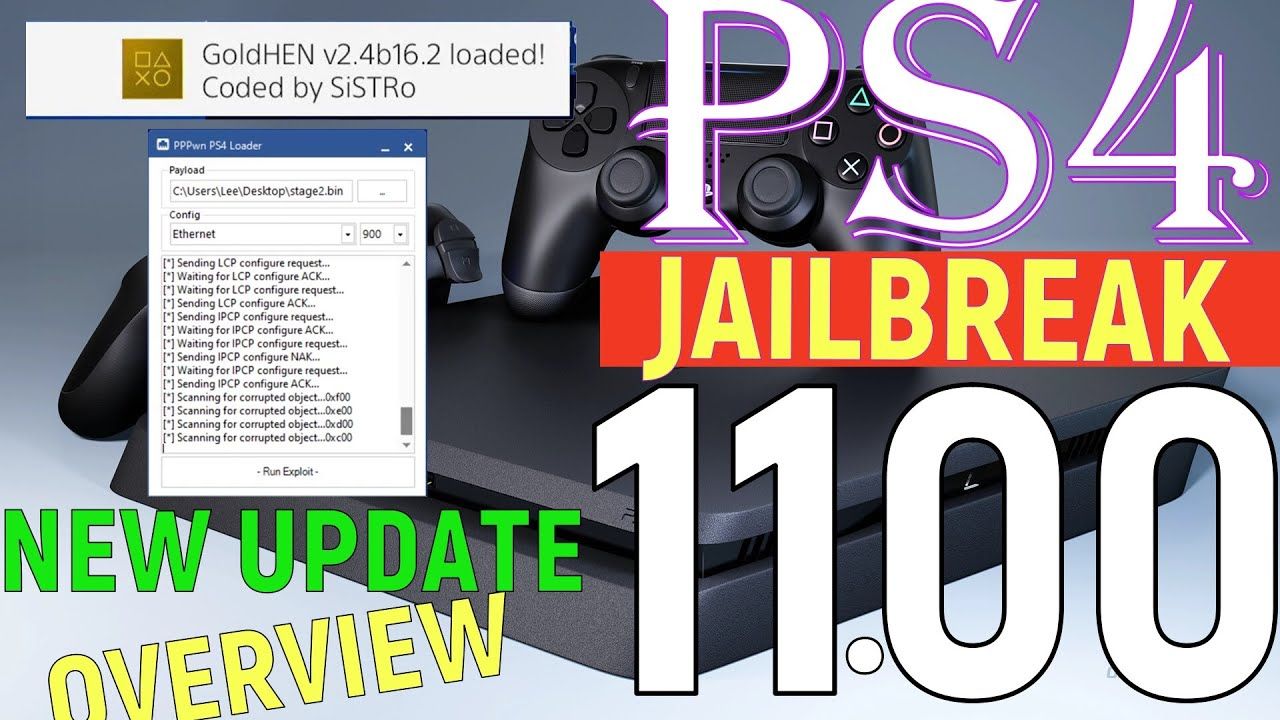 PS4 11.00 JAILBREAK Update + GoldHEN Loader, Windows Support and More!
