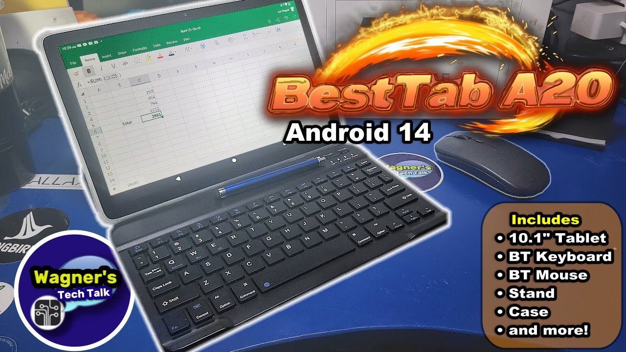 BestTab A20 Budget Tablet: 10.1″ Display, BT Keyboard, Mouse & more!